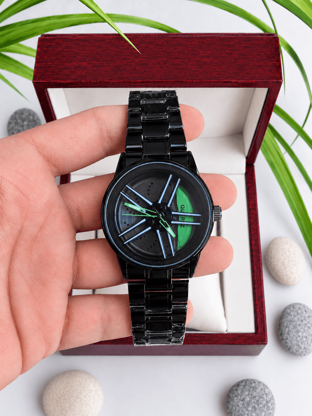 Spinning Car Wheel Watch For Men - 2026 Light Collection