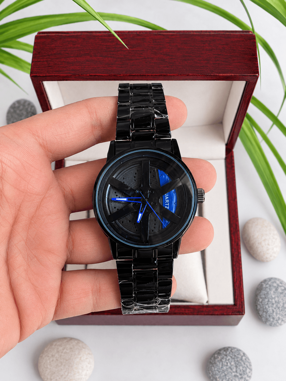 Spinning Car Wheel Watch For Men - 2026 Dark Collection vue alternative
