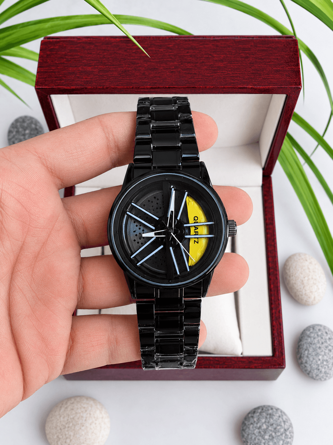 Spinning Car Wheel Watch For Men - 2026 Light Collection